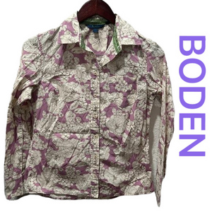 BODEN women’s long sleeve purple shirt size 10 GUC..